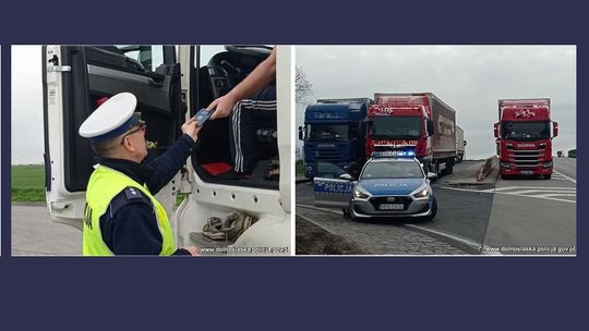 Drogówka kontrolowała na A4 -  szczególnie kierowców aut ciężarowych