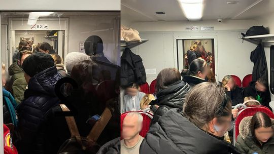 Jak sardynki w puszce. A to pociąg do Wrocławia