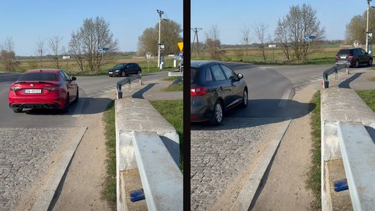 Tu jest niebezpiecznie. 9 aut w 38 sekund!