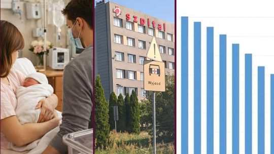 Szpital powiatowy w Oławie. Młodzi rodzice z noworodkiem