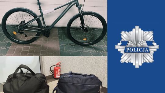 Policja poszukuje właścicieli roweru i dwóch toreb