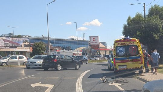 Potrącenie rowerzysty w okolicach Kauflandu