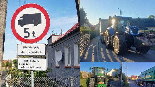 Traktory po ul. Zielonej jeżdżą bezprawnie