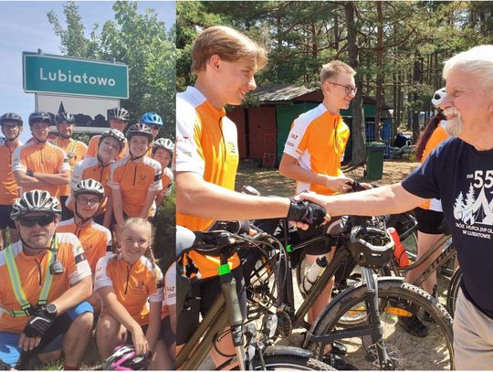 580 km w siodełku i 7 km wodą, czyli dotarli do Lubiatowa