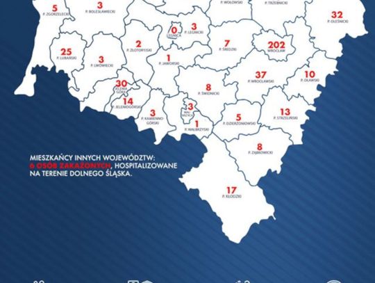 Aktualne dane z Dolnego Śląska (Mapka)