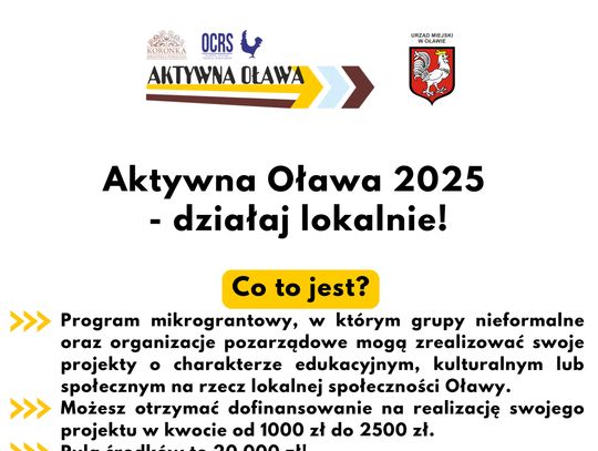 „Aktywna Oława 2025” - zachęca mieszkańców do działań na rzecz społeczności lokalnej!