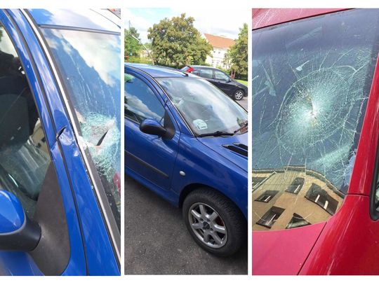 Atak toporem? Właścicielka niebieskiego auta apeluje