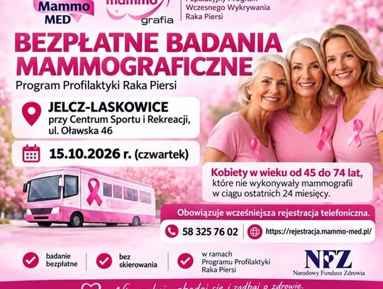 Bezpłatna mammografia w Jelczu-Laskowicach