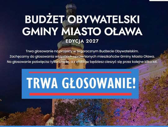Budżet obywatelski w Oławie. Głosowanie już się rozpoczęło