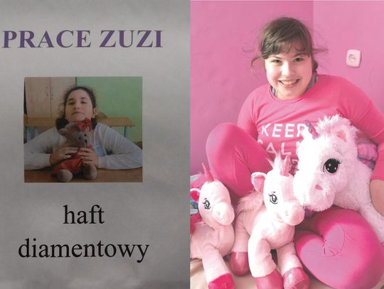Ciekawe prace Zuzi i Aurelii na wystawie w Szkole Specjalnej