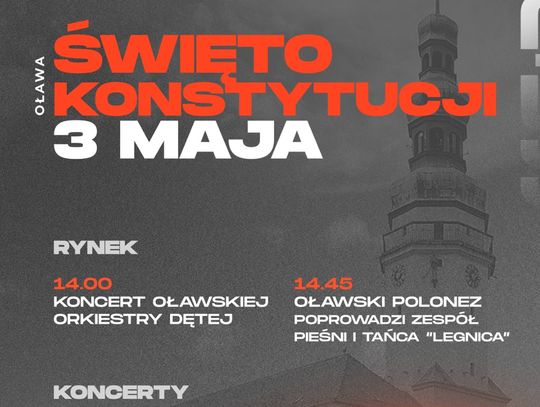 Co będzie się działo 3 maja w Oławie?