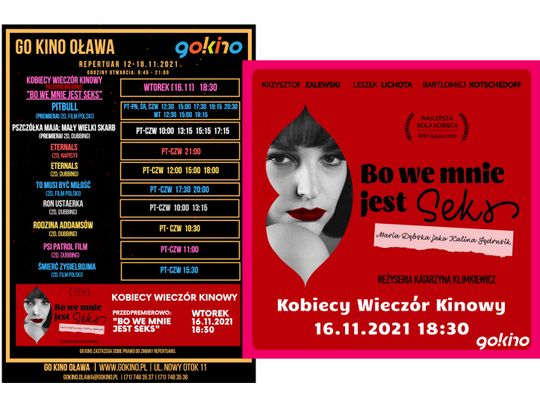 Co w GO KINIE? Premiery i kobiecy wieczór filmowy