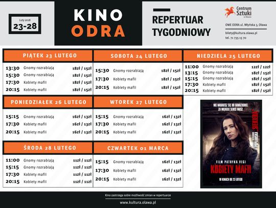 Co w kinie &quot;Odra&quot;? Repertuar do 28 lutego