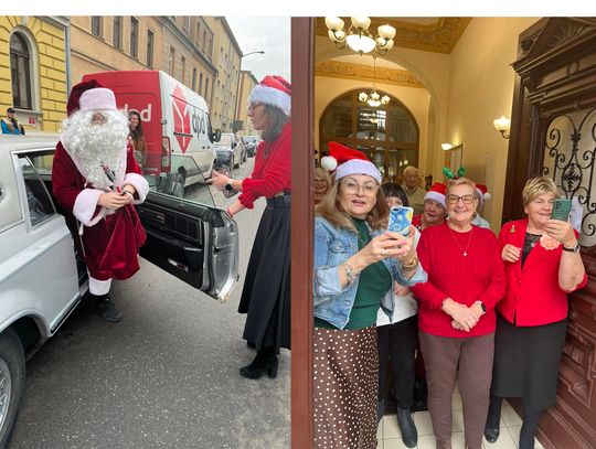 Do seniorów Mikołaj zajechał lincolnem. A co! Do seniorów Mikołaj zajechał lincolnem. A co!