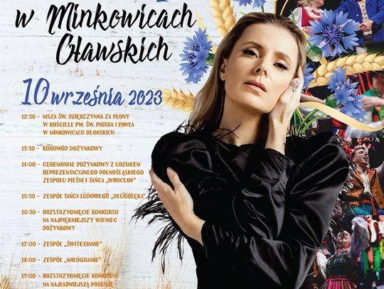 Dożynki w Minkowicach Oławskich z Haliną Mlynkovą