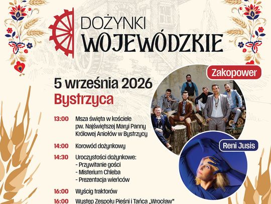 Dożynki wojewódzkie w Bystrzycy. Gmina Oława po raz pierwszy gospodarzem