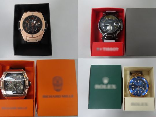 Dwanaście podróbek za 5,4 miliona złotych Podróbki zegarków