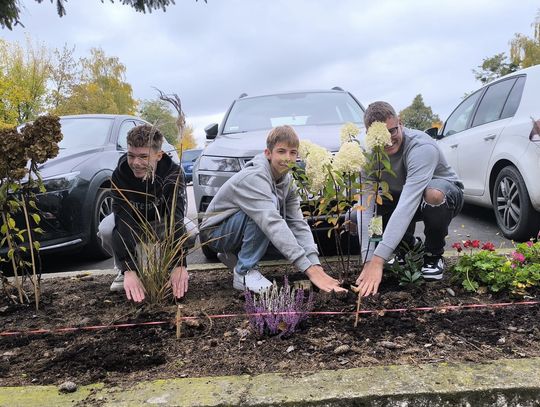 Eko Kawiarenka i rośliny wokół szkoły