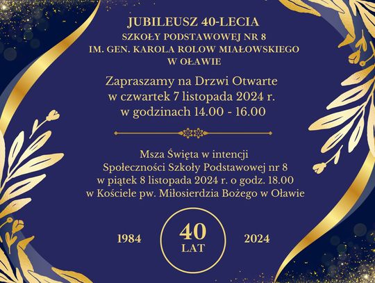 Szkoła obchodzi jubileusz 40-lecia