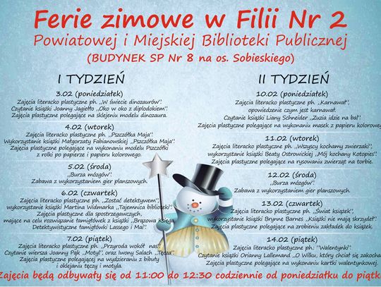 Ferie zimowe z biblioteką