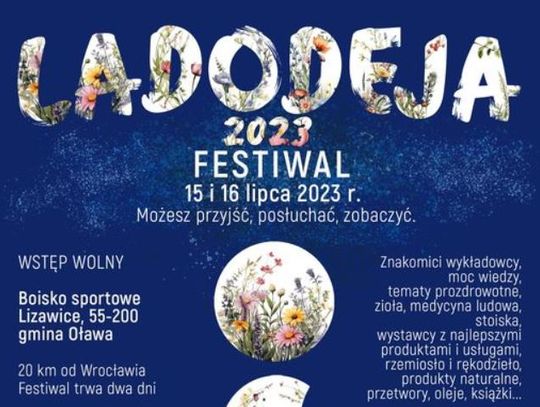 Festiwal LADODEJA 2023 - w Lizawicach 15 i 16 lipca
