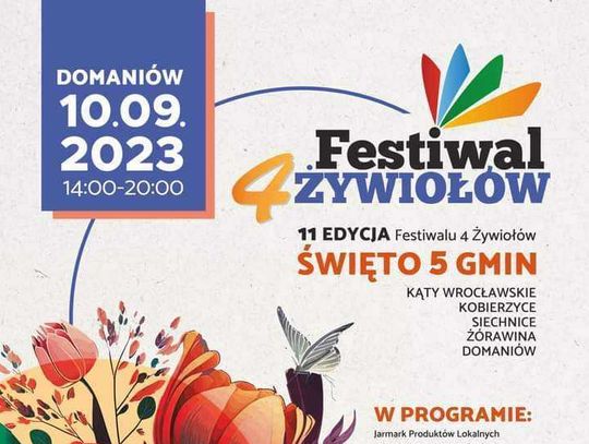 Festiwal żywiołów w Domaniowie 10 września