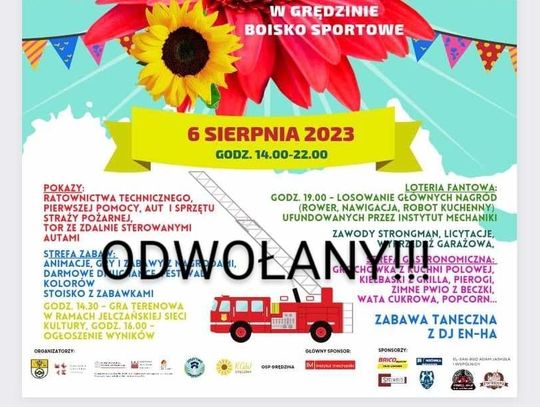 Festyn strażacki odwołany