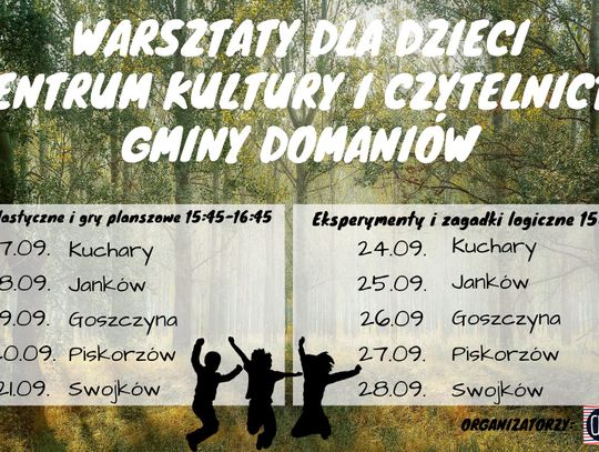 Gmina Domaniów zaprasza na warsztaty