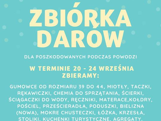 Gmina Domaniów zbiera dla powodzian