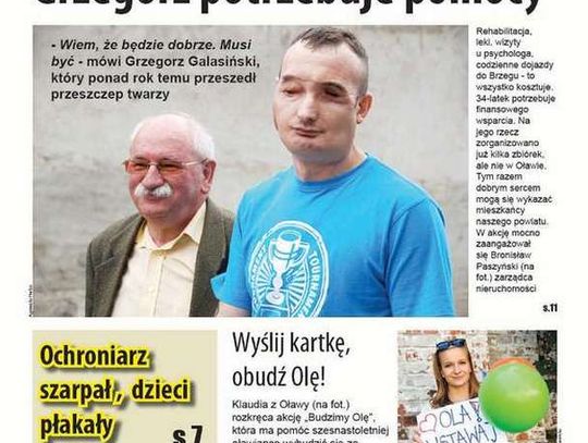 Grzegorz potrzebuje pomocy