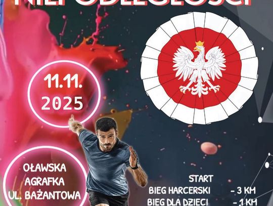 II Oławski Bieg Niepodległości - start 11 listopada o godz.11.00 II Oławski Bieg Niepodległości - start 11 listopada o godz.11.00