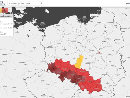 IMGW o bardzo trudnej sytuacji meteorologicznej i hydrologicznej