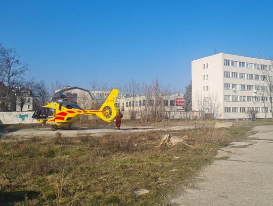 Interwencja śmigłowca LPR w centrum miasta