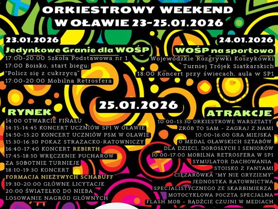 Jakie atrakcje w WOŚPowy weekend w Oławie?