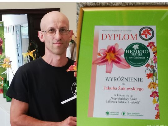Jakub Żukowski wyróżniony za liliowca