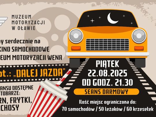 Już w piątek Plenerowe Kino Samochodowe!