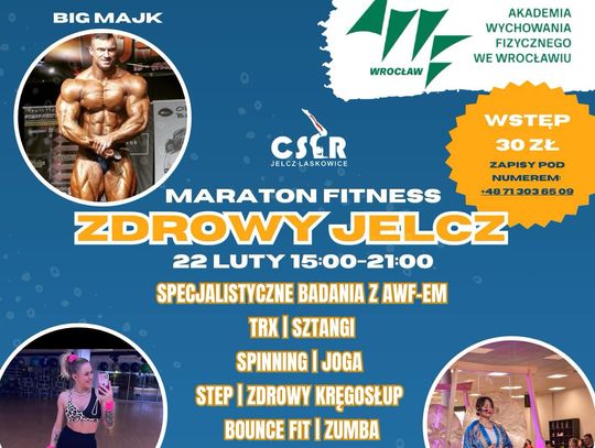 Już w sobotę maraton fintess w Jelczu-Laskowicach
