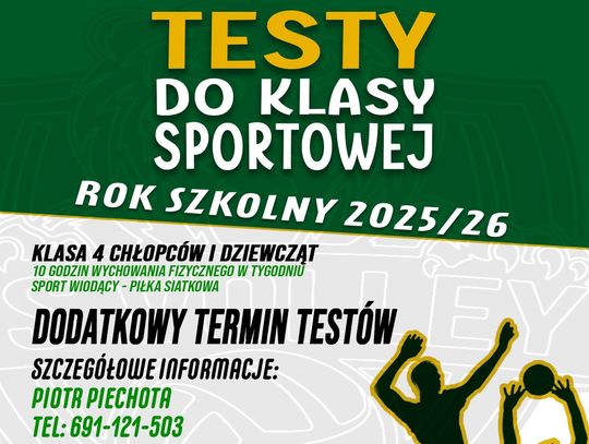 Klasa sportowa o profilu siatkarskim. Rekrutacja wciąz trwa