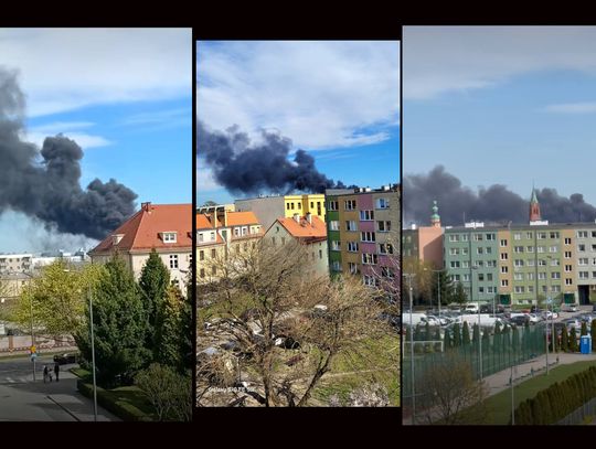 Kłęby dymu nad Oławą Kłęby dymu nad Oławą