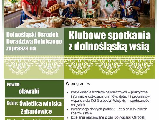 Klubowe spotkania z dolnośląską wsią!