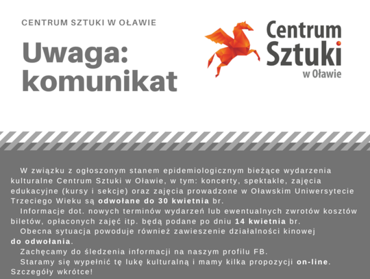 Komunikat Centrum Sztuki