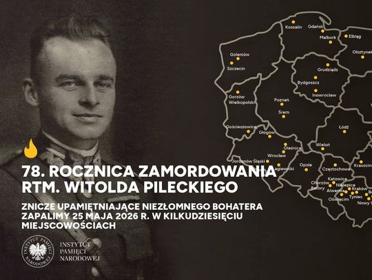 Ku pamięci rotmistrza Witolda Pileckiego. Przyjdź z flagą i zapal znicz