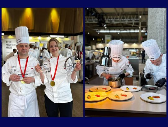 Kucharz z Oławy pojechał do Barcelony i... zdobył trzy razy złoto! Krzysztof Klimaszewski oraz Anna Piskorz