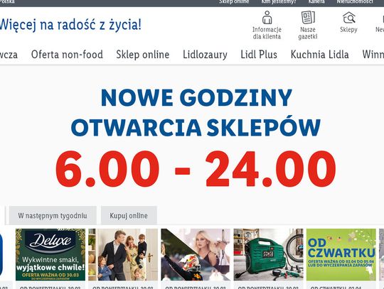 Lidl przedłuża pracę