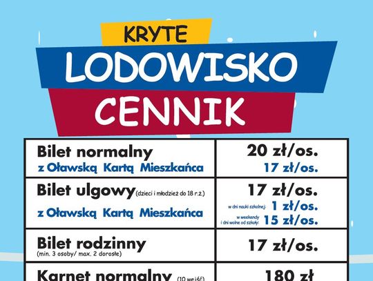 Lodowisko w Oławie już działa i zaprasza. Ceny?