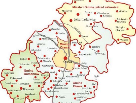 Mapa powiatu - zmiana