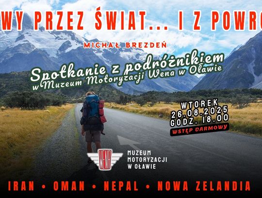 Już jutro Michał Brezdeń opowie o podróżach