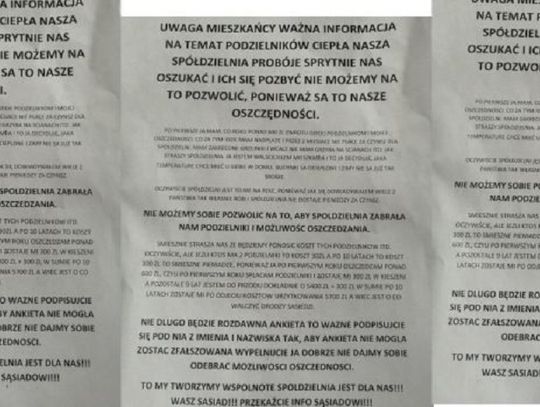 Mieszkańcy oławskiego osiedla znaleźli w skrzynkach list od sąsiada…