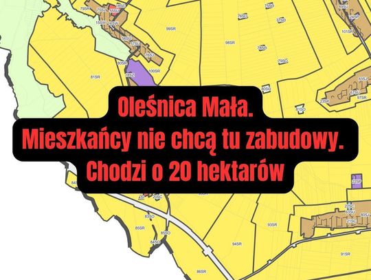 Mieszkańcy Oleśnicy Małej sprzeciwiają się planowanej strefie zabudowy. Będzie petycja i wnioski