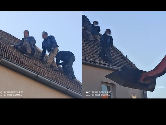 Mieszkaniec: - Pracują na dachu bez żadnych zabezpieczeń!